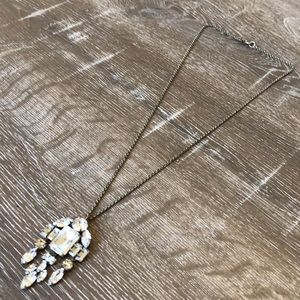 J.CREW LONG GEM CRYSTAL SPARKLE NECKLACE